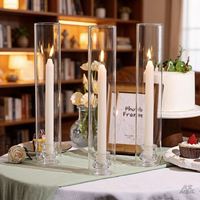 Candelabro de Cristal Moderno, Centro de Mesa para Bodas, Cubo de Cristal, Portavelas de Cristal, Decoración Elegante para el Hogar