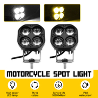 2x Phares de moto, feux antibrouillard, lampes auxiliaires LED, projecteurs pour voiture, ATV, UTV, camions tout-terrain, remorques
