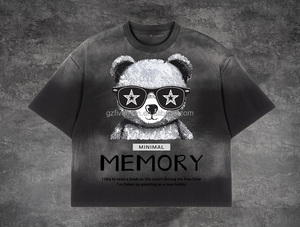 Tシャツ広州アパレルクロップドメンズTシャツ2026春Sumer Sun FadedビンテージDTGスクリーンプリント洗濯カスタムロゴTシャツ - Product Image 1