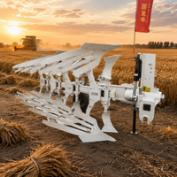 Charrue réversible hydraulique à 5 socs montée sur tracteur, cultivateur agricole