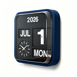 <span class=keywords><strong>Horloge</strong></span> murale vintage à affichage de mois/jour/date - Product Image 4