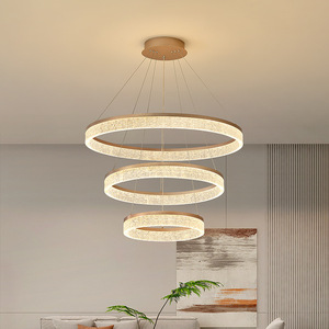 Multi Layered Circular Led Chandelier Round Pendant <b>Light</b> For Living Room <b>Dining</b> Room Bedroom Home Interior Decoration - Product Image 1
