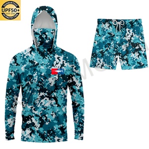 เสื้อตกปลาลายพรางแบบกำหนดเอง UPF50+ ป้องกันรังสียูวี แขนยาว มีฮู้ด เสื้อแห้งเร็วสำหรับผู้ชาย - Product Image 2