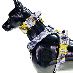 เสื้อกั๊กฝึกสุนัขสำหรับกิจกรรมกลางแจ้งแบบขายส่ง พร้อมหัวเข็มขัดโลหะสีทองหรูหราและบุนวมนีโอพรีนอย่างนุ่ม - Product Image 6