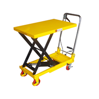Chariot élévateur à ciseaux hydraulique de 150 kg avec 4 roues |   Chariot à levage manuel pour entrepôt et atelier