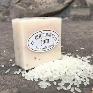 Savon au Lait de Riz de Thaïlande OEM/ODM Original en Gros, Savon Fait Main au Lait de Riz Blanchissant, Savon au Lait de Chèvre pour le Contrôle de l'Huile et le Blanchiment - Product Image 2