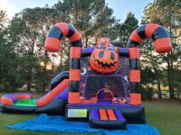 Château gonflable commercial d'Halloween, structure de saut gonflable pour célébrations de vacances avec souffleur