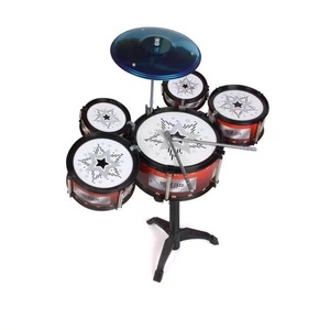 Set di Batteria Jazz <span class=keywords><strong>per</strong></span> <span class=keywords><strong>Bambini</strong></span>, 5 Tamburi, Versione Classica Avanzata, Strumenti Musicali Educativi in Plastica Nera - Product Image 2