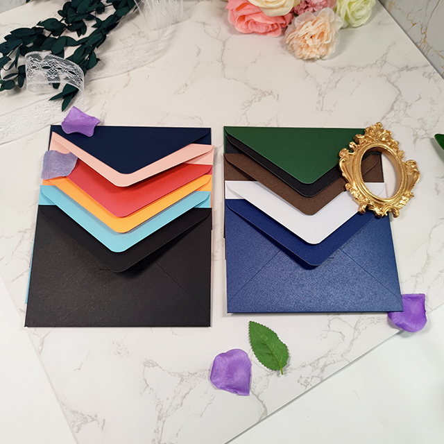 2020 с жемчугом свадебные приглашения конверт приглашение на свадьбу деловой конверт с золотым тиснением M-001