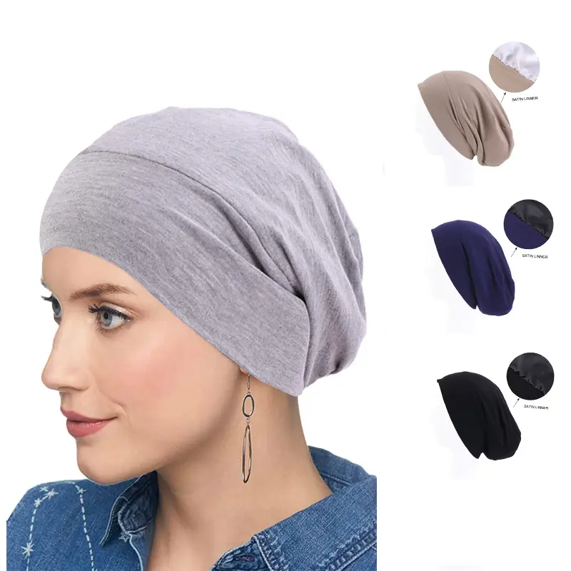 Model Linner Bonnet türban pamuklu kasket saç kaput uyku kap kadın saten kanser kemo kasketleri kap saç aksesuarları