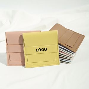 Pochette en cuir PU personnalisée avec logo imprimé, pochettes à boutons en similicuir PU de qualité supérieure pour bijoux ou emballage cadeau, pochette à bijoux en cuir - Product Image 4