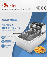 Friteuse électrique 8L certifiée CE, friteuse commerciale pour restaurant, friteuse profonde réglable