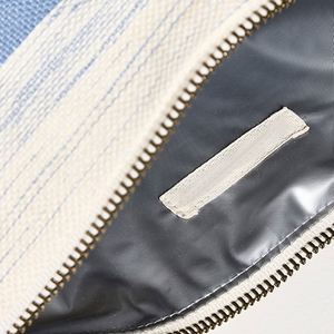 Trousse de Maquillage Pliable Écologique et Résistante à l'Eau pour Femme, Sac Cosmétique en Toile Personnalisable avec Pompon, Fermeture Éclair Réutilisable - Product Image 3