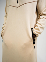 Qamis marocain pour homme, entièrement personnalisable, nouveau design, fermeture éclair, coupe ample, manches longues avec capuche, robes musulmanes
