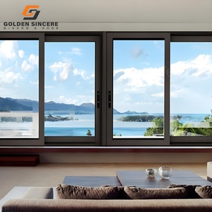 GS Guangdong หน้าต่างบานเลื่อนกระจกบานเลื่อนอลูมิเนียมบานใหญ่สำหรับวิลล่า - Product Image 3