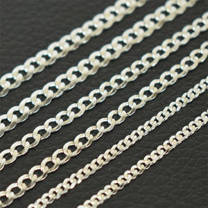 Cadena <span class=keywords><strong>de</strong></span> moda Chapado en platino <span class=keywords><strong>Cuba</strong></span> Hip Hop Unisex mujer collar joyería 925 Plata colgante collares MST enlace cadena vida diaria - Product Image 1