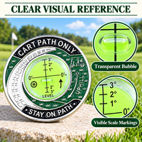 Niveau à bulle pour green de golf avec marquages clairs, outil portable d'observation de la pente, en stock, sans MOQ, vente en gros