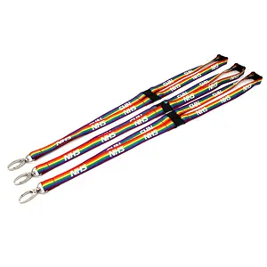 Custom Fashion Colorful Eco Friendly Safety Buckle Personalised Key Lanyard String
