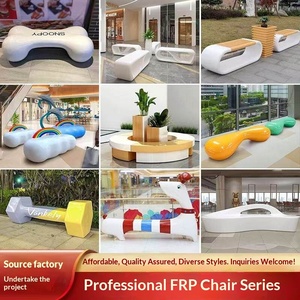 Fiberglass Creative Letter Stool Shopping Mall Outdoor Landscape Rest <b>Bench</b> <b>Leisure</b> Backrest Customized - Product Image 2