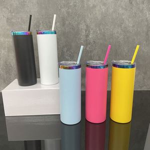 แก้วน้ำทรงตรงขนาด 20 ออนซ์ สีดำขาวเคลือบผงสีทองด้านล่าง สำหรับสลักเลเซอร์ จากคลังสินค้าสหรัฐอเมริกา - Product Image 3