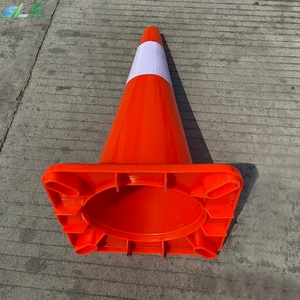 Cône de signalisation routière mini en PVC de 28 pouces avec bande réfléchissante 700 pour la sécurité routière et la gestion du trafic urbain - Product Image 6