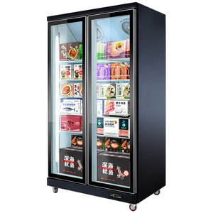 سوبر ماركت تجاري عمودي باب زجاجي عمودي عرض إطار عرض زجاجي ثلاجة التبريد - Product Image 3