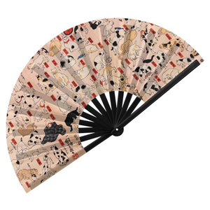 พัดไม้ไผ่พับได้ขนาด 13 นิ้ว พิมพ์โลโก้ขนาดใหญ่ พัดแบบคลาสสิกดั้งเดิม สำหรับงานเทศกาล งานแต่งงาน และตกแต่ง - Product Image 5