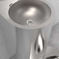 Lavabo et toilettes combinés modernes anti-déchirure et anti-collision en acier inoxydable allongé, à double chasse et évacuation en S