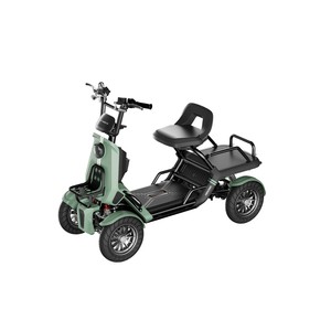 สกู๊ตเตอร์ไฟฟ้าสำหรับผู้ใหญ่ 4 ล้อ รุ่นใหม่ แบตเตอรี่ลิเธียม 48V 500W ยาง 13 นิ้ว ระบบกันสะเทือนไฮดรอลิก เบาะปรับได้ - Product Image 5
