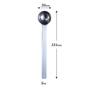 DFU174 Juego de Cucharas Medidoras para Granos de Café, 1 de 15 ml, 2 de 30 ml, Forma de Tazas de Acero Inoxidable, Material Superior de Gamuza - Product Image 3