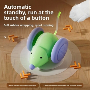 Voiture souris électrique automatique anti-obstacles, jouet interactif pour chats et chiens, anti-ennui pour chats - Product Image 4