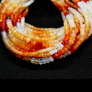 ลูกปัดหินอัญมณีขนาด4มม. สำหรับทำเครื่องประดับหินโอปอลไฟเม็กซิกันแบบเหลี่ยมเพชรพลอย - Product Image 2