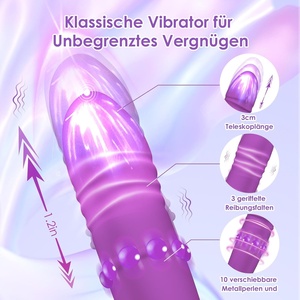 Jouet pour le point G et le clitoris pour femmes, 10 fonctions de vibration, ensemble de vibrateurs télescopiques, masturbateur pour elle et vibromasseur pour couples - Product Image 4