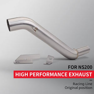 CHMotor pour Bajaj Puls NS200 <span class=keywords><strong>NS</strong></span> <span class=keywords><strong>200</strong></span> Motocross 51mm Échappement de moto en acier inoxydable intermédiaire, tuyau de liaison intermédiaire - Product Image 2