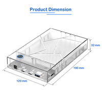 Boîtier USB 3.0 SATA pour disque dur de 3,5 pouces, installation facile, boîtier en plastique pour disque dur externe ou SSD