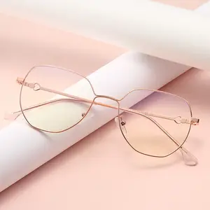 Toptan altın gözlük kalp-Çin gözlük çerçeveleri uv mavi engelleme gözlük moda kalp kadın gözlük gözlük