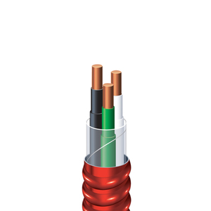 Kabel MC 16/2 14/2 12/2 600V profesional dengan jaket PVC dan Armor aluminium untuk sistem Alarm api (14-18 AWG) untuk - Product Image 1