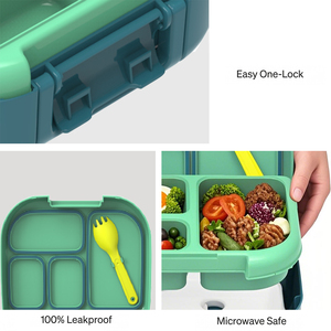 Boîte à lunch pour enfants en plastique sans Bpa personnalisée une serrure logo pp récipient de stockage de préparation de repas avec poignée - Product Image 5