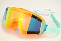 Lunettes de natation en silicone pour adultes, lunettes de natation personnalisées, matériau en silicone PC pour l'entraînement à la natation, anti-buée HD, monture large