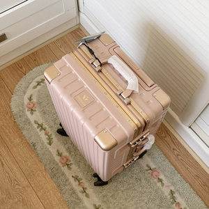 Valise à roulettes haut de gamme en aluminium avec serrure TSA, roues universelles silencieuses, robuste et pouvant être posée sur un chariot - Product Image 2