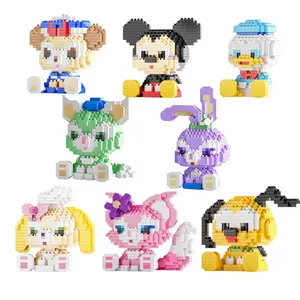 Mini Cartoon Character Diy Assembled Diamond Bricks Adulto descompressão Building Blocks Promoção Gift Toys