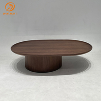 Ensemble de meubles de salon de luxe en noyer pour une décoration moderne de la maison, table basse minimaliste en bois et métal