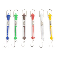 Dynamomètre à ressort en plastique pour l'enseignement de la physique scolaire, 6 pièces en 1 ensemble, forcemètre tubulaire de type Newton