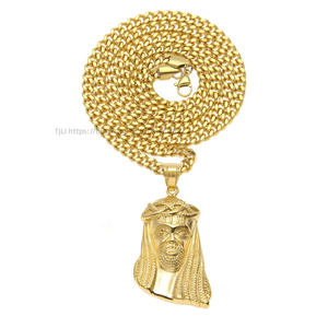 Pendentif de style personnalisé pour hommes et femmes, collier hip-hop plaqué or, bijoux hip-hop - Product Image 5