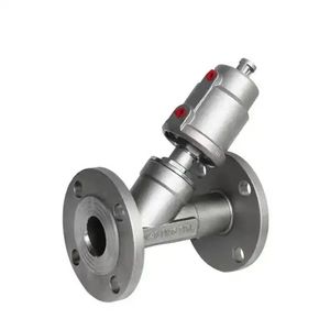 <span class=keywords><strong>SANTHAI</strong></span> SS304/316L สแตนเลสหัว Actuator นิวเมติกเดี่ยวหน้าแปลนมุมวาล์วที่นั่ง - Product Image 1