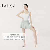 Shorts de danse pour femmes Baiwu, fente haute, pour la pratique, série Misty Veil 126112129