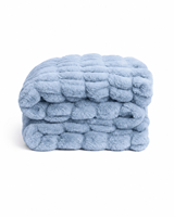 Plaid en fausse fourrure de lapin texturée double face 50x60 pouces avec étiquette personnalisée UT5611