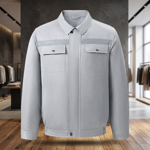 Factory Price Men's Blouson <b>Summer</b> Cooling Air-Conditioned Quick Dry Breathable Waterproof Zipper OEM Service 100% Polyester - Product Image 3