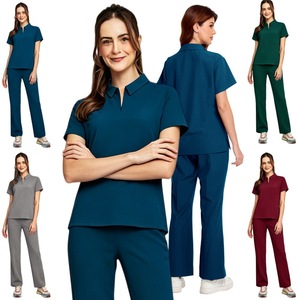 <span class=keywords><strong>Camice</strong></span> da Laboratorio Minimalista Traspirante in Tessuto Dobby Corto, Nuovo, Semplice, Lavabile, in Poliestere, Unisex, con Risvolto, Moderno, per Ospedale - Product Image 6