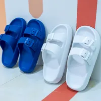 Slippers Pillow Slides Summer Fashion Thick Bottom Step On Shit Feeling Eva Sandals And Slippers Women Outdoor Indoor Sandals With Buckle